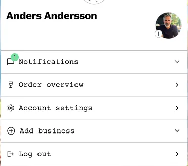 Wireframe för dashboard-layouten, skiss 1