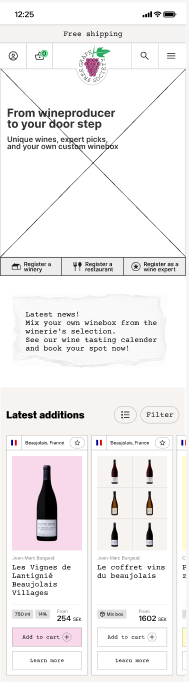Wireframe för Craigslist-redesignen